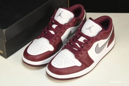 White 1 Low Bordeaux Jordan 1029